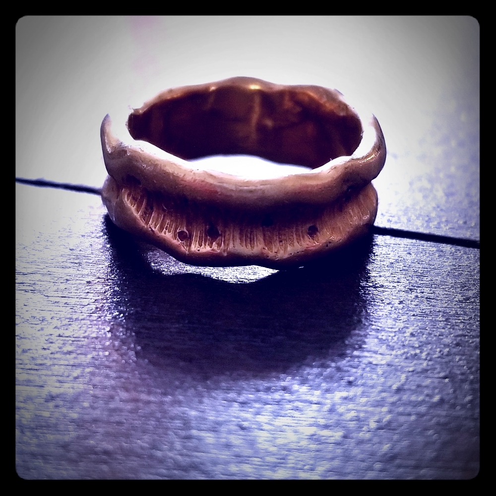 18K Gold Custom Coral Ring